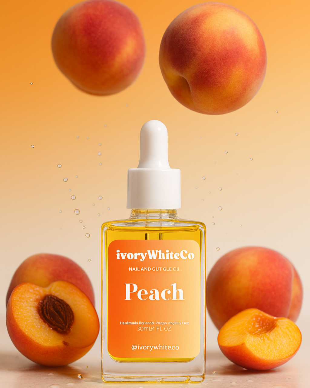 Cuticle Oil Bottle 30ml Peach